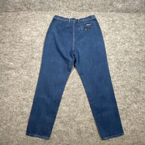 Vintage Wrangler Misses Full Fit High Rise Jeans Blue Dark Wash USA 16 30x29